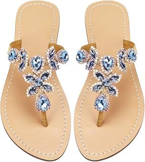 Available in 13 Colors,Rhinestone Sandals,Women's Flat Sandals,Flip Flop,Jeweled Sandals