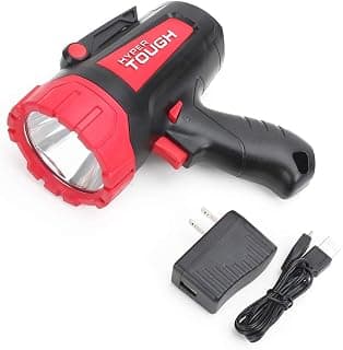 Hyper Tough 300-Lumen LED Battery Spotlight, Automotive Use, Black, Red