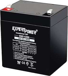 ExpertPower EXP1250 12V 5Ah Home Alarm Battery with F1 Terminals