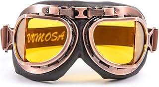 Evomosa Motorcycle Goggles Vintage Pilot Goggles Retro Motocross Goggle Windproof ATV Outdoor Eyewear