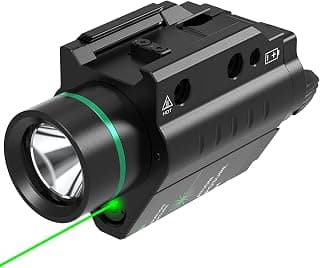 Feyachi Red/Green Laser Flashlight Combo 200 Lumen Weapon Light with Picatinny Rail Mount
