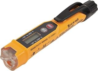 Klein Tools Non-Contact Voltage Tester with Infrared Thermometer Tests AC Voltage and IR Temperature Klein Tools NCVT-4IR
