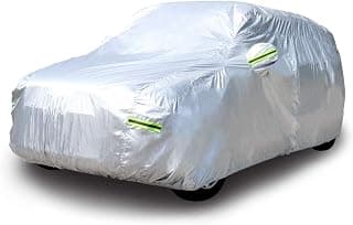 Amazon Basics Silver Weatherproof Car Cover - 150D Oxford, SUVs up to 184"