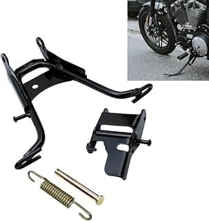 Motorcycle Kickstand,Metal Kick Stand Foot Support for PW50 Motorcycle,Anti Slip Parking Support Easy Install Main Stand Bracket Accessories for Yamaha PW50(Black)
