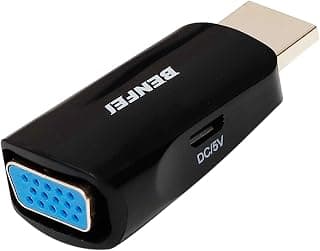 HDMI to VGA, Benfei Compact Gold-Plated HDMI to VGA Adapter (Male to Female) Compatible for Computer, Desktop, Laptop, PC, Monitor, Projector, Raspberry Pi, Roku, Xbox, PS4, MacBook, Mac Mini and More