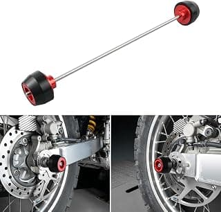 NICECNC Red Rear Axle Slider Fork Protector Guard Compatible with Honda XR650L 1993-2022
