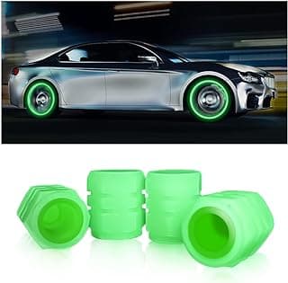 Tire Valve Stem Caps for Car, 4PCS Noctilucous Tire Air Caps Cover, Illuminated Auto Wheel Valve Stem Cap, Car Accessories Universal for Car, Truck, SUV, Motorcycles, Bike