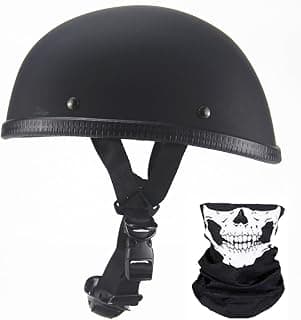 Motorcycle Cruiser Scooter Cool Helmet Electric Open Face Motorcycle Helmet Motorcycle Half Helmet Retro German Style Helmet Adult Unisex Helmet for Motorbike Moped Scooter Helmet DOT Approved