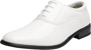 Men's Faux Patent Leather Tuxedo Dress Shoes Classic Lace-up Formal Oxford