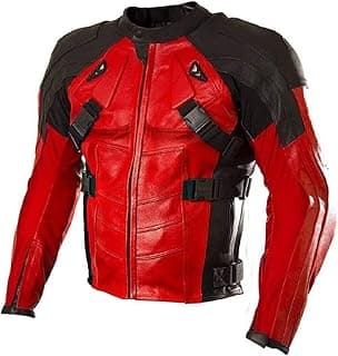Mens CE Armor Protective Biker Leather Jacket - Two-tone Motorcycle Rider Padded Armored Style Leather Jacket for Men