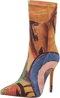 Women High Stretchy Fabric Sparkling Stiletto Thigh-High Pointed Toe Boots