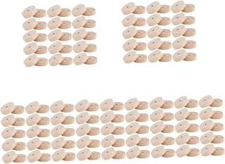 Cars Toy 150 pcs Slab Axle Art Wooden Wheels Craft Mini Unfinished Crafts Supplies Car Classic Natural for Wood Small DIY Hole Miniature Accessories Model Rc Toy