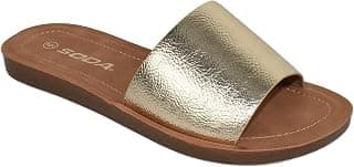 Shoes Efron-S Women Flip Flops Basic Plain Slippers Slip On Sandals Slides Casual Peep Toe Beach