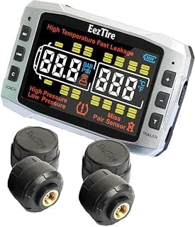 EEZTire-TPMS Real Time/24x7 Tire Pressure Monitoring System (TPMS4) - 4 Anti-Theft Sensors, incl. 3-Year Warranty