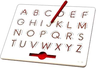 Magnetic Drawing Board - STEM Educational Learning ABC Letters Kids Drawing Board - Writing Board for Kids Erasable - Magnetic Doodle Board - Includes 1 Pen - Best Gift for Boys and Girls