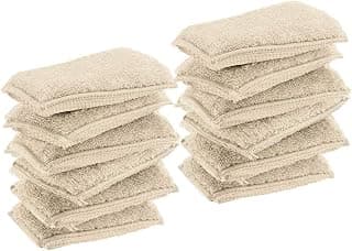 KMAKII Bamboo Kitchen Sponges Dish sponge Super Absorbent Natural Cleaning Sponges Pack of 12