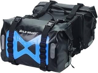 WILD HEART Waterproof Bag Motorcycle saddlebag 50L Tank Bag Motor Side Bag (Black)