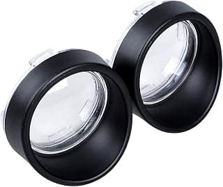 Black ABS Ring Visor-Style Turn Signal Bezels with Clear Lens for Deuce turn signals Compatible with Harley Custom Cruiser Touring Dyna Softail Sportster Motorcycle