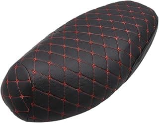 KEENSO Motorcycle Scooter Moped Seat Cover Seat, 3D Antislip Artificial Leather Sun Proof Electric Battery Motorcycle Seat Cover Pad
