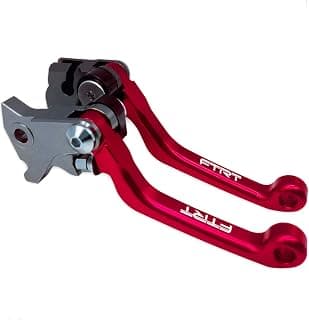 FTRT Short Brake Clutch Levers Compatible with CR125R CR250R 2004-2007/CRF250R CRF450R 2004-2006/CRF250X 2004-2017/CRF450X 2005-2017 CRF125F 2014-2017 Red