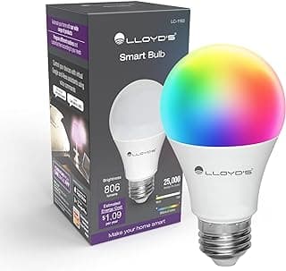 WiFi Dimmable Smart Light Bulbs Compatible with Alexa and Google Home No Hub Required - 10 Watts E26 Smart Bulbs from App, for 2.4 GHz Networks - 16 Million Colors, Multicolor+Warm to Cool White Light