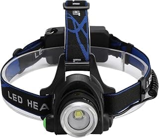 Rechargeable Headlamp, 10000 Lumens Bright LED Head Lamp Flashlight Waterproof Headlight for Hunting Camping Hiking Fishing Dog Walking Outdoor