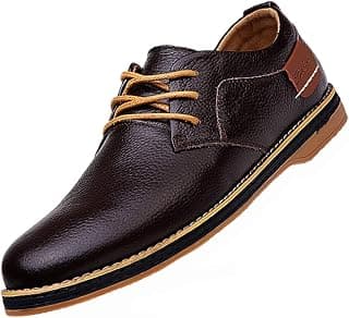 Men's Dress Shoes Black Brown Genuine Cow Leather Oxfords Business Casual Shoes
