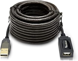BlueRigger USB Active Extension Cable (32FT/10M Long Cord, USB2.0 Extender, Male to Female Repeater)- for Game Consoles, Printer, Camera, Keyboards