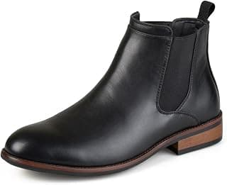 Mens Landon Boot with Mahogany Faux Woodgrain and Block Heel