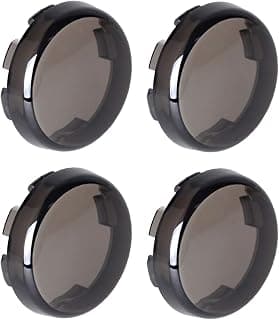 NTHREEAUTO Smoke Bullet Turn Signal Light Lens Cover Compatible with Harley Sportster Street Glide Road King Softail, Qty 4