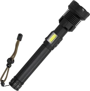 Rechargeable Flashlight USB Flashlight Zoomable High Luminous Flux XHP 90 Adjustable Brightness Torch for Camping/Hiking/Climbing/Emergency