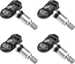 Autel 2 in 1 315/433 2in1-4PCS MX Dual Frequency (315MHz + 433MHz) Clamp-in OE-Level Universal Programmable TPMS Tire Pressure (Metal Camp Stem Pack of 4 Sensors)