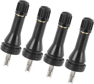 ACROPIX Car Tire Pressure Sensor Replacement Rubber Valve Stem Fit for Nissan - Pack of 4 Black