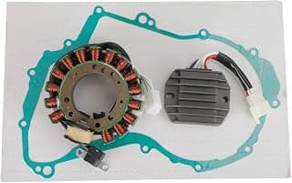 Bruce & Shark Magneto Stator+Voltage Rectifier+Gasket Fits For Yamaha YFM350 Wolverine 4WD 95-01
