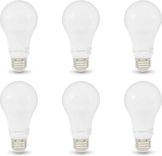 Amazon Basics 100W Equivalent, Soft White, Non-Dimmable, 10,000 Hour Lifetime, A19 LED Light Bulb | 6-Pack