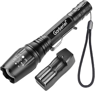 Rechargeable Powerful Flashlight, HeCloud L2 Ultra Bright LED Flashlight with Battery Charger Set for Camping Hiking