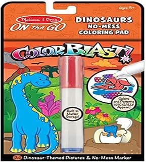 Melissa & Doug On the Go ColorBlast! Travel Activity Book With No-Mess Marker - Dinosaur | Color Reveal Coloring Book, Stocking Stuffers, Travel Games For Kids Ages 3+