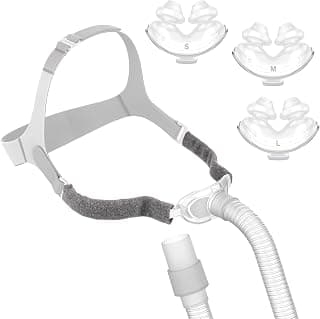 Replacement Set for Airfit P10, Includes 3 PCS Nasal Pillows, 1 PC Headgear, 1 PC Frame, 1 PC Tube, 2 PCS Strap Covers in One Pack, Comfortable Fit & Reliable Seal Supplies by Everness