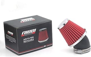 NIBBI Motorcycle Air Filter High Performance Air Filter Curved Tube-48MM Dirt Bike Air Filter