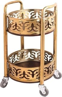 Storage Cart Plating Hollow Hotel Specific Wine Cart,Restaurant Bar Aviation Trolley Hand Cart Load 50 Kg