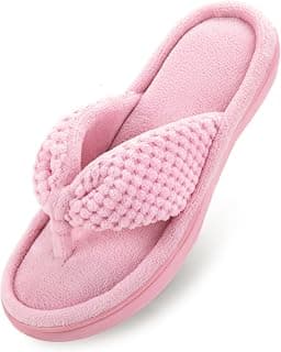 Women's Memory Foam Flip Flop Slipper, Ladies' Summer Spa Thong Sandal