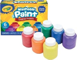 Crayola 6 59ml Paint Jars Arts & Crafts, Multicolor (54-1204)
