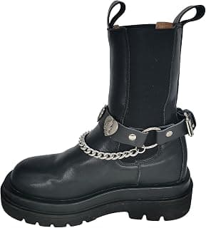 Adjustable Fashion Boot Chains, Biker Boots Decoration Chains, Comes in a set of 2, chrome tourmaline,