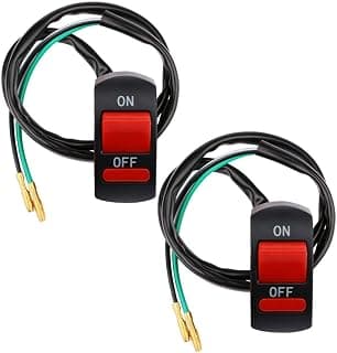 Gebildet 2pcs Handlebar Mounting Switch 22mm,ON-Off Switch,Universal Motorcycle Tuning Part Handle Switch Button Motorcycle Handlebar Switch
