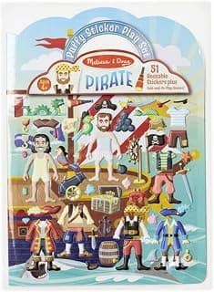 Melissa & Doug Puffy Sticker Play Set, Pirate (Reusable Activity Book, 51 Stickers, Great for Travel, Great Gift for Girls and Boys – Best for 4, 5, 6, 7 and 8 Year Olds)