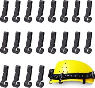 20 Pcs Helmet Light Clips for Headlamp,Hard Hat Accessories,Helmet Clips, Headlamp Clips,Hard Hat Light Clips,Outdoor Light Clips for Construction Hard Hat,Easily Mount Headlamp on Narrow-Edged Helmet