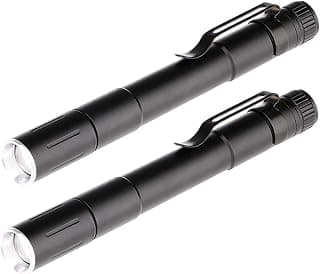LED Portable Pen Light Flashlight,Vagocom 3 Modes Small Pocket Penlight EDC Mini Handheld Torch Lamp with Clip for Kids,Camping, Emergency Supplies,Nurses & Medical Use(2 Pack,Battery Included)