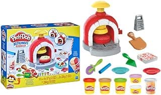 Hasbro Play-Doh Kitchen Creations Pizza Oven Playset, Play Food Toy for Kids 3 Years and Up, 6 Cans of Modeling Compound, 8 Accessories, Non-Toxic (F4373)