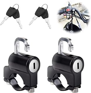 Multifunctional Motorcycle Helmet Lock - Motorcycle Parts Helmet Lock - Anti-Theft Security Aluminum Alloy Helmet Locks for Motorcycles Bicycles Electric Vehicles (2PC)