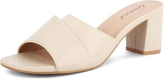 Women's Open Toe Mule Chunky Block Heeled Sandals